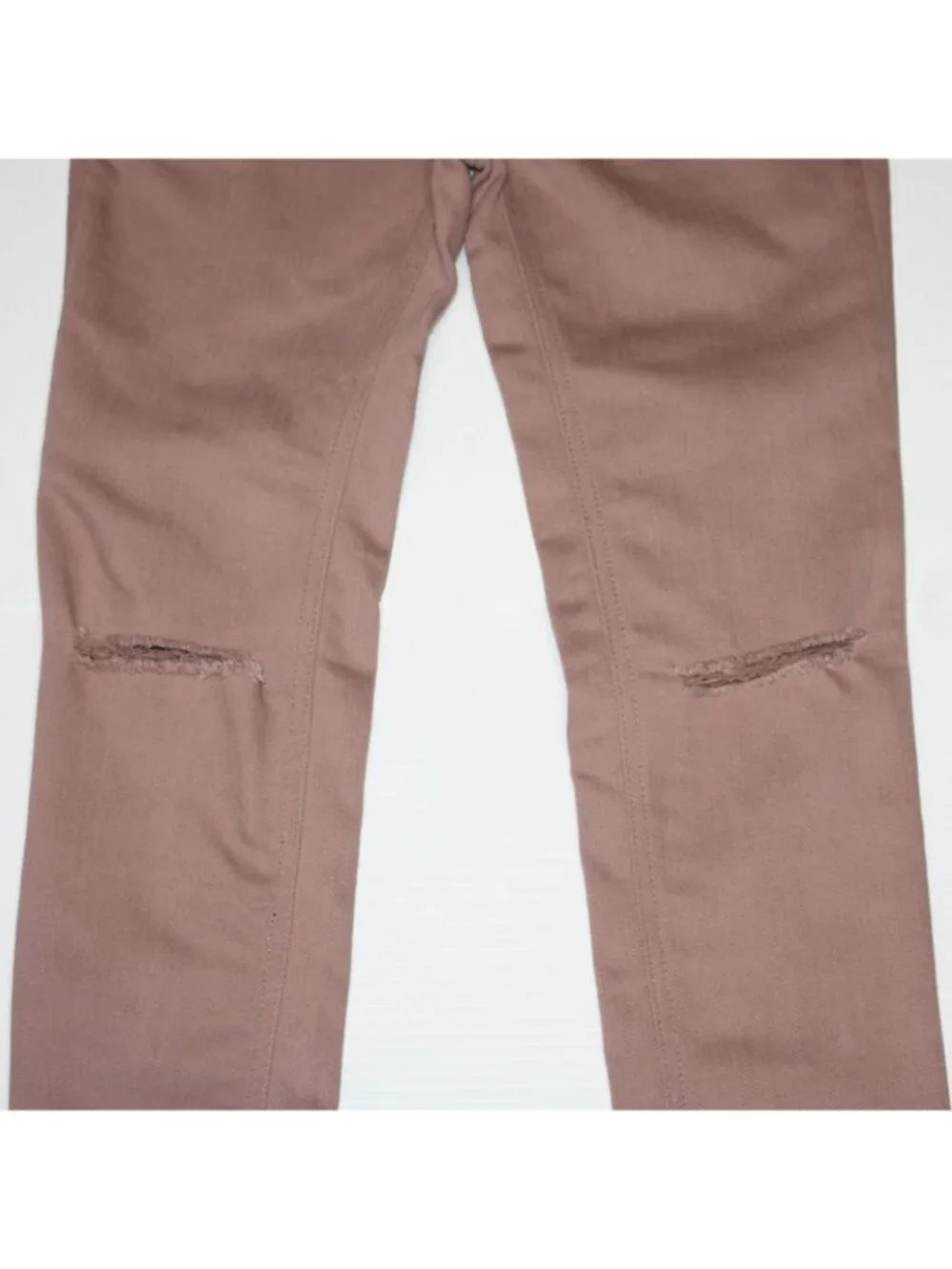 Material Girl Girl's Mauve Pink Skinny Jeans Pants with Knee Slits in size 10